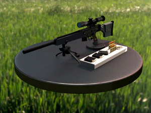 fucile di precisione semiautomatico heckler koch psg1 Modello 3D