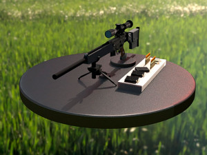 semi- automatic sniper rifle heckler koch psg1 Model 3D