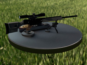 semi- automatic sniper rifle heckler koch psg1 Model 3D