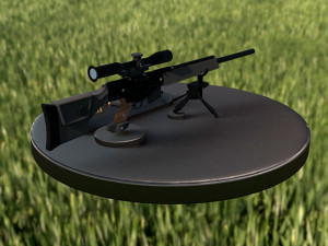 semi- automatic sniper rifle heckler koch psg1 Model 3D