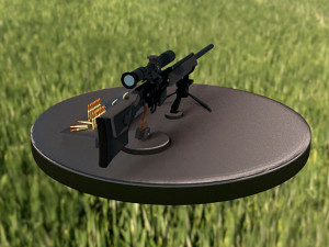 semi- automatic sniper rifle heckler koch psg1 Model 3D