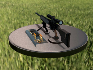 semi- automatic sniper rifle heckler koch psg1 Model 3D