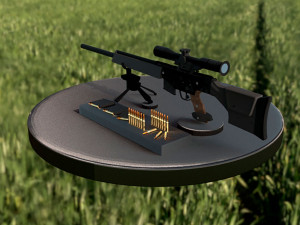 semi- automatic sniper rifle heckler koch psg1 Model 3D
