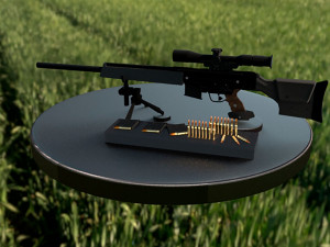 semi- automatic sniper rifle heckler koch psg1 Model 3D