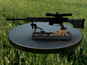 fucile di precisione semiautomatico heckler koch psg1 Modello 3D
