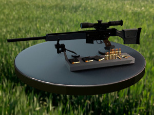 semi- automatic sniper rifle heckler koch psg1 Model 3D