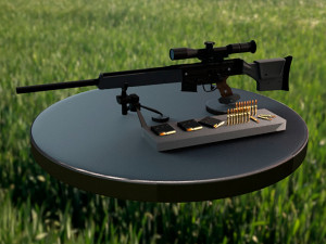 semi- automatic sniper rifle heckler koch psg1 Model 3D