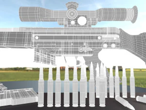 fucile di precisione semiautomatico heckler koch psg1 Modello 3D