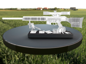 semi- automatic sniper rifle heckler koch psg1 Model 3D