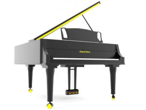 pianoforte a coda Modello 3D