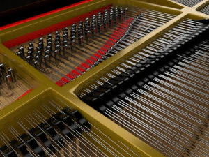 pianoforte a coda Modello 3D