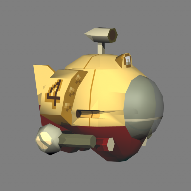 metal slug - slug mariner Modelo 3D .c4d .max .obj .3ds .fbx .stl .blend 