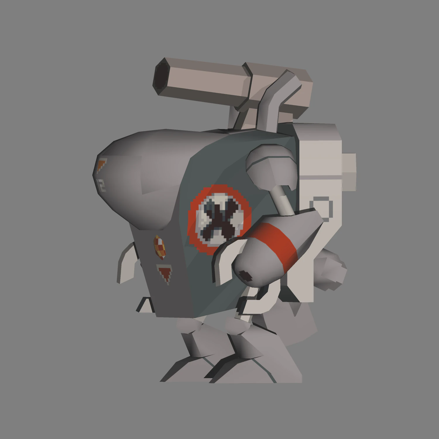 metal slug - slug armor 3D Model .c4d .max .obj .3ds .fbx .stl .blend 