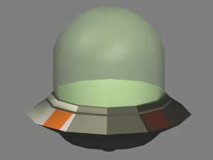 lesma de metal - mini OVNI povo de Marte Modelo 3D