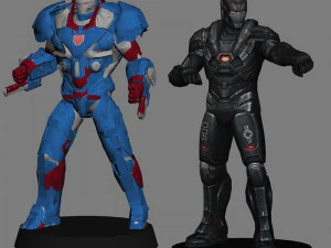 War machine mk6 and ironpatriot v2 - avengers endgame 3D Model