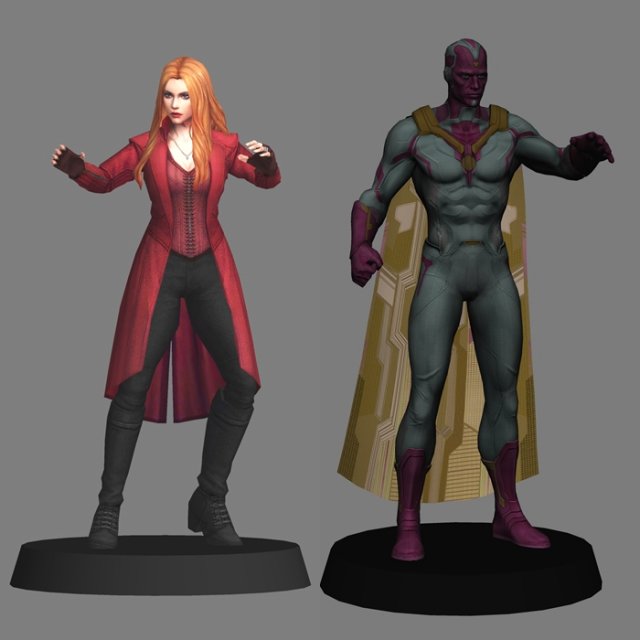 Scarlet witch - avengers endgame 3D 모델 .c4d .max .obj .3ds .fbx .stl .blend 