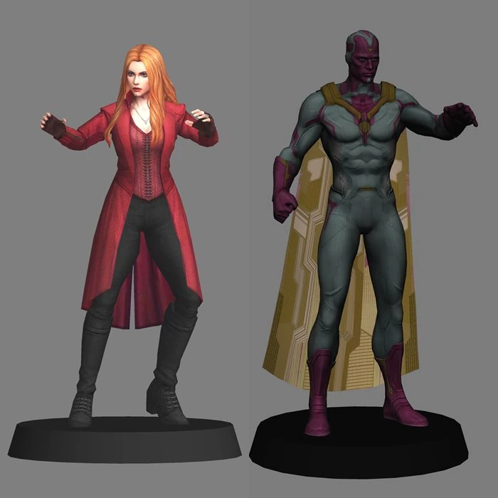 Scarlet witch - avengers endgame 3D Model .c4d .max .obj .3ds .fbx .stl .blend 