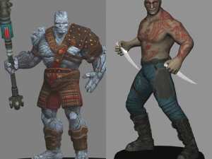 Korg und Drax &ndash; Endspiel der Avengers 3D Modell