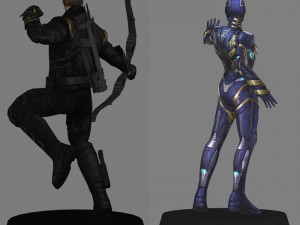 Rescue and hawkeye - avengers endgame 3D Model