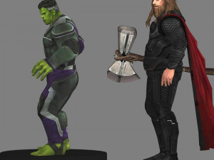 Hulk and thor - avengers endgame 3D Model