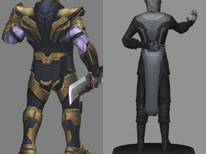 Thanos and ebony maw - avengers endgame 3D Модель