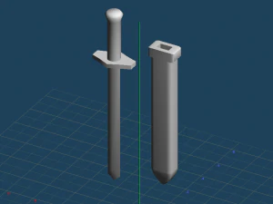 trunks vol 5 sword - super battle collection bandai 3d print 3D Model