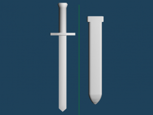 trunks vol 5 sword - super battle collection bandai 3d print 3D Model