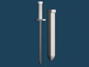 trunks vol 5 sword - super battle collection bandai 3d print 3D Model