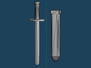 trunks vol 5 sword - super battle collection bandai 3d print 3D Model