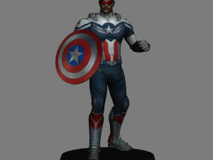Falcon and the winter soldier pack x 3 low poly 3D Model