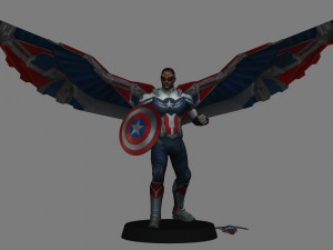 Falcon and the winter soldier pack x 3 low poly 3D Model