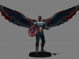 Falcon and the winter soldier pack x 3 low poly 3D Model