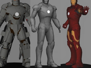 Ironman pack x 12 armors low poly 3D Model