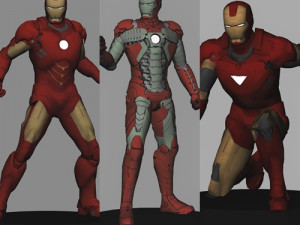 Ironman pack x 12 armors low poly 3D Модель