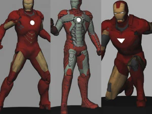Ironman pack x 12 armors low poly 3D Model