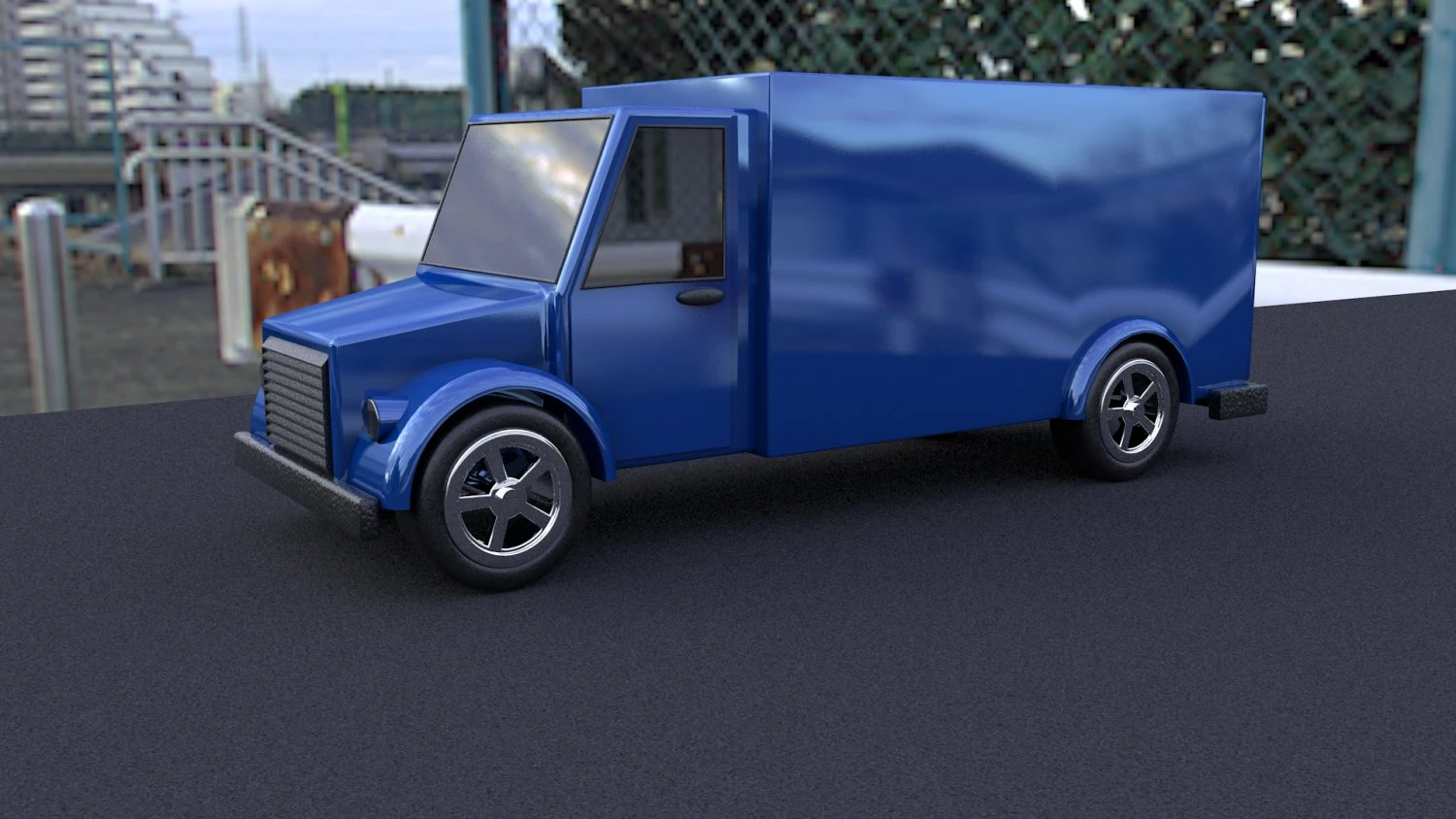 Truck 3D Model .c4d .max .obj .3ds .fbx .stl .blend 