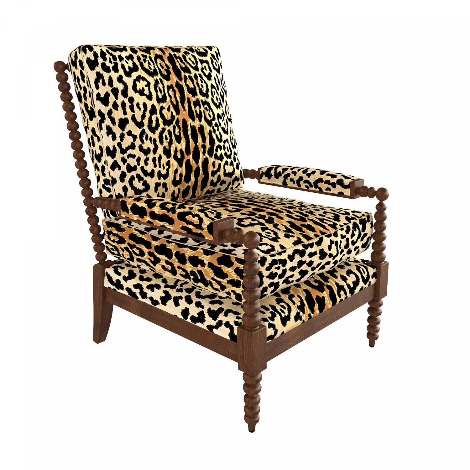 Shiloh Spool Chair 3D Model .c4d .max .obj .3ds .fbx .stl .blend 