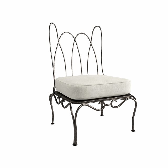 Suzanne Kasler Whimsical Chair with Cushion Modelo 3D .c4d .max .obj .3ds .fbx .stl .blend 