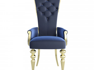 Chair with golden legs Modelo 3D