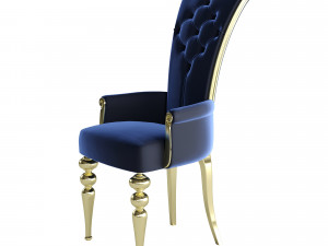 Chair with golden legs 3D Model