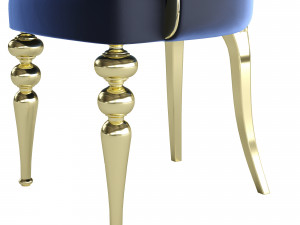Chair with golden legs 3D Model