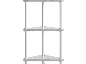 Marble Corner Shelf - Satin Nickel Modelo 3D