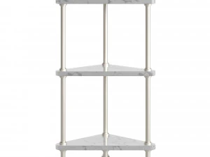 Rak Sudut Marmer - Satin Nikel Model 3D