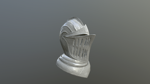 knights helmet 3D Model .c4d .max .obj .3ds .fbx .stl .blend 