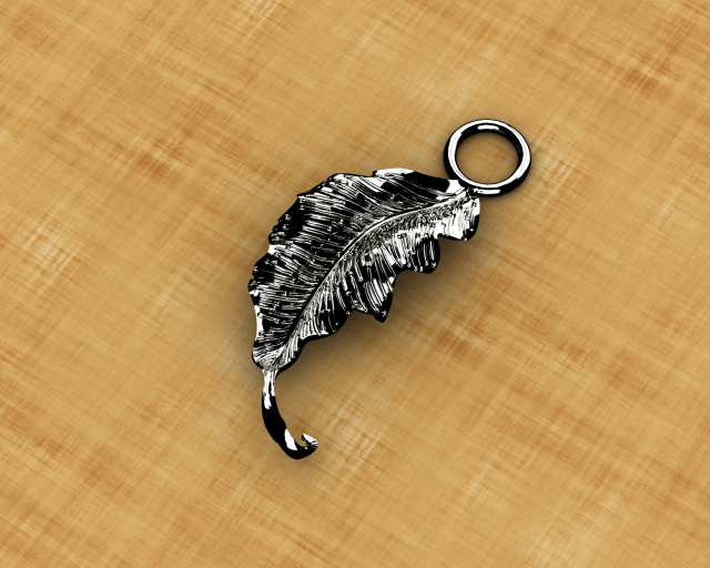 leaf pendant 3Dモデル .c4d .max .obj .3ds .fbx .stl .blend 