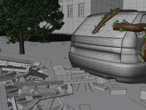 Abandoned street 3Dモデル