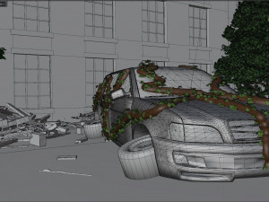 Abandoned street 3Dモデル