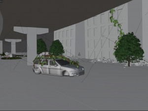Abandoned street 3Dモデル
