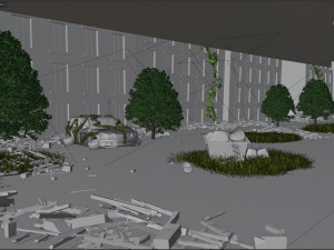 Abandoned street 3Dモデル