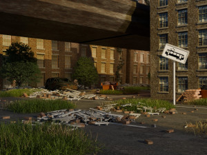 Abandoned street 3Dモデル